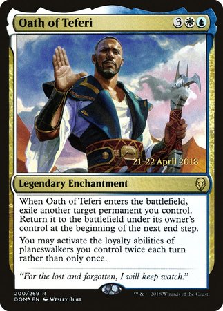 Oath of Teferi [Dominaria Promos] | Cracking-Singles