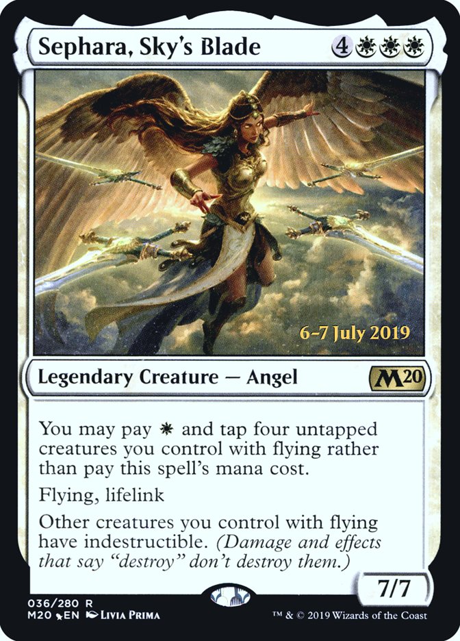 Sephara, Sky's Blade  [Core Set 2020 Prerelease Promos] | Cracking-Singles