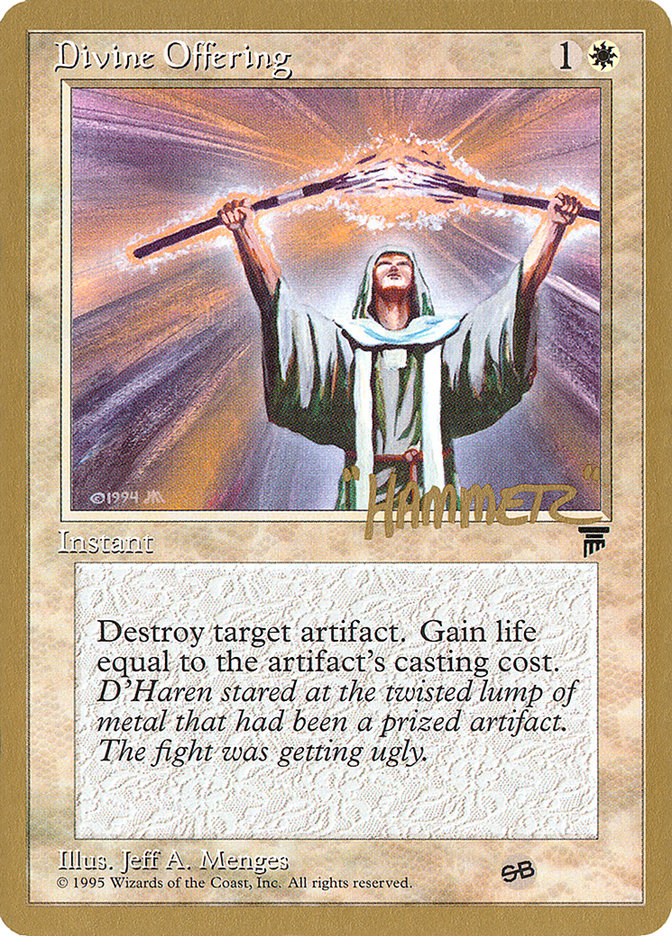 Divine Offering (Shawn "Hammer" Regnier) (SB) [Pro Tour Collector Set] | Cracking-Singles