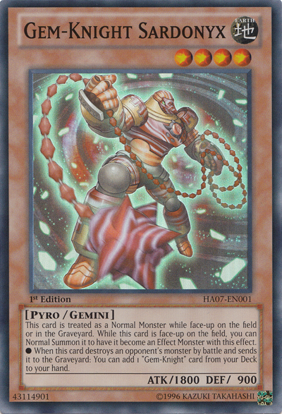 Gem-Knight Sardonyx [HA07-EN001] Super Rare | Cracking-Singles