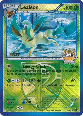 Leafeon (11/116) (Regional Championship Promo Staff) [Black & White: Plasma Freeze] | Cracking-Singles