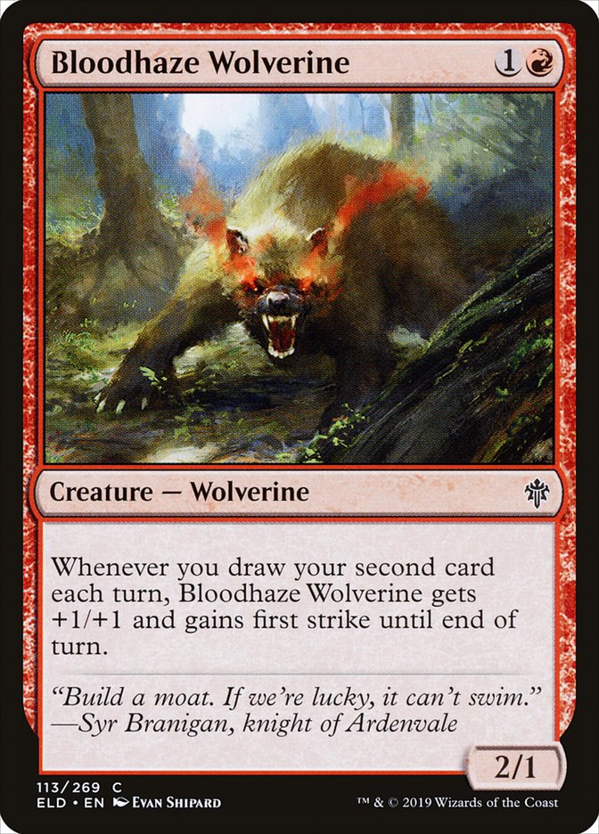 Bloodhaze Wolverine [Throne of Eldraine] | Cracking-Singles