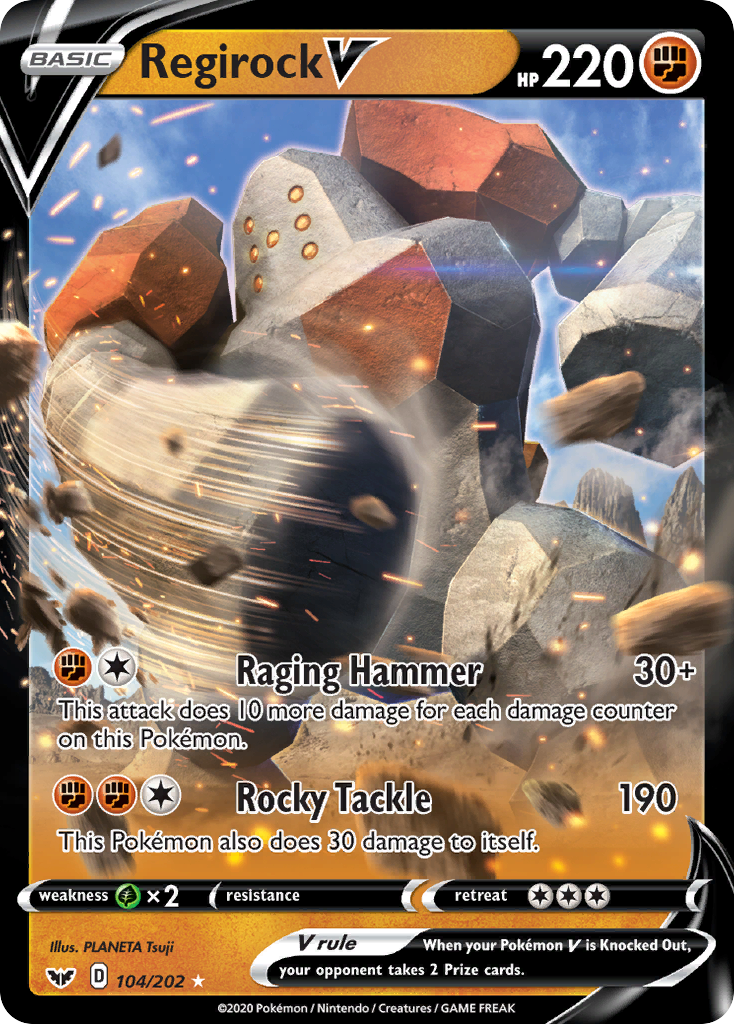 Regirock V (104/202) [Sword & Shield: Base Set] | Cracking-Singles