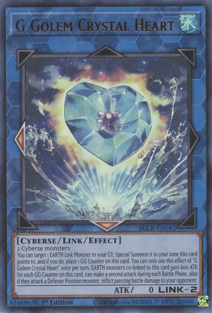 G Golem Crystal Heart [BLCR-EN042] Ultra Rare | Cracking-Singles