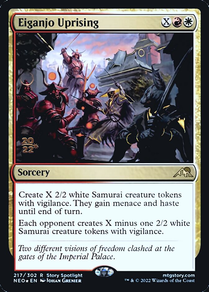 Eiganjo Uprising [Kamigawa: Neon Dynasty Prerelease Promos] | Cracking-Singles