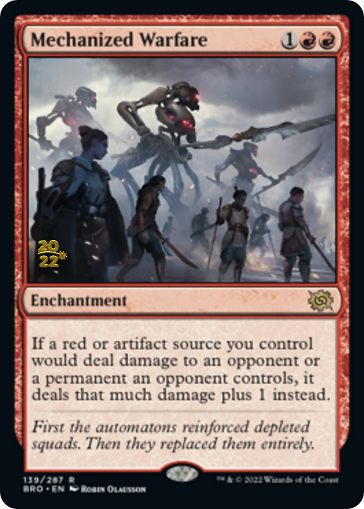 Mechanized Warfare [The Brothers' War: Prerelease Promos] | Cracking-Singles