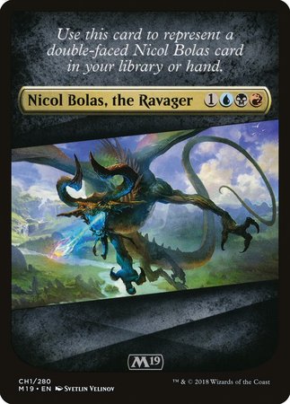 Checklist Card - Core Set 2019 (Nicol Bolas, the Ravager) [Core Set 2019 Tokens] | Cracking-Singles