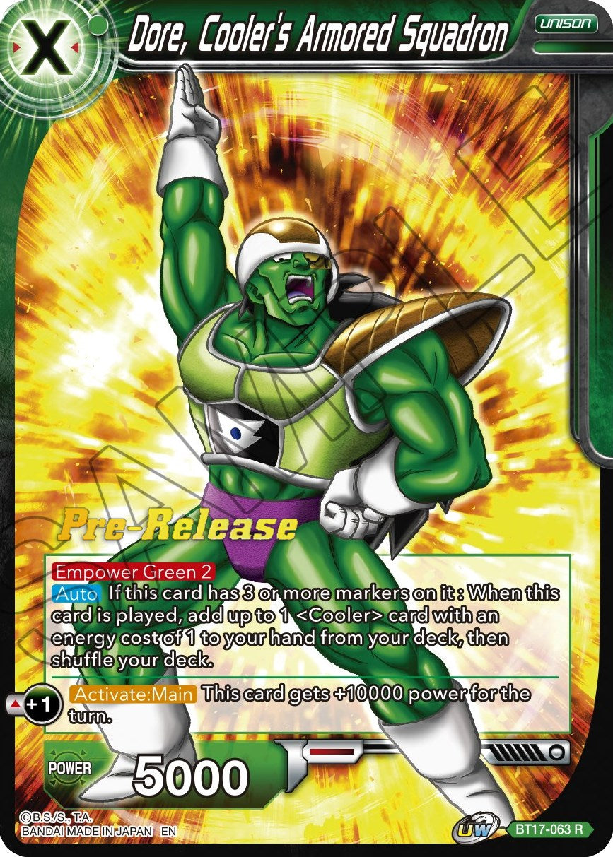 Dore, Cooler's Armored Squadron (BT17-063) [Ultimate Squad Prerelease Promos] | Cracking-Singles