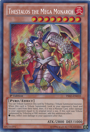 Thestalos the Mega Monarch [PRIO-EN035] Secret Rare | Cracking-Singles