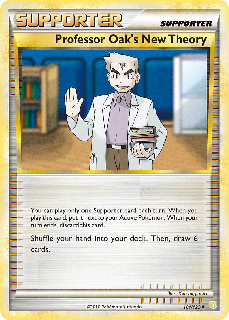 Professor Oak's New Theory (101/123) [HeartGold & SoulSilver: Base Set] | Cracking-Singles