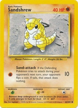 Sandshrew (62/102) [Base Set Unlimited] | Cracking-Singles