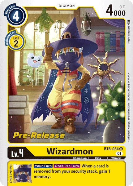 Wizardmon [BT6-034] [Double Diamond Pre-Release Cards] | Cracking-Singles