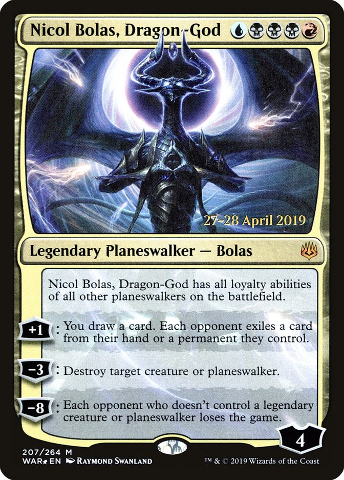 Nicol Bolas, Dragon-God  [War of the Spark Prerelease Promos] | Cracking-Singles