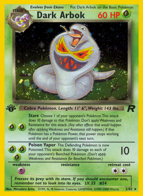 Dark Arbok (2/82) [Team Rocket 1st Edition] | Cracking-Singles