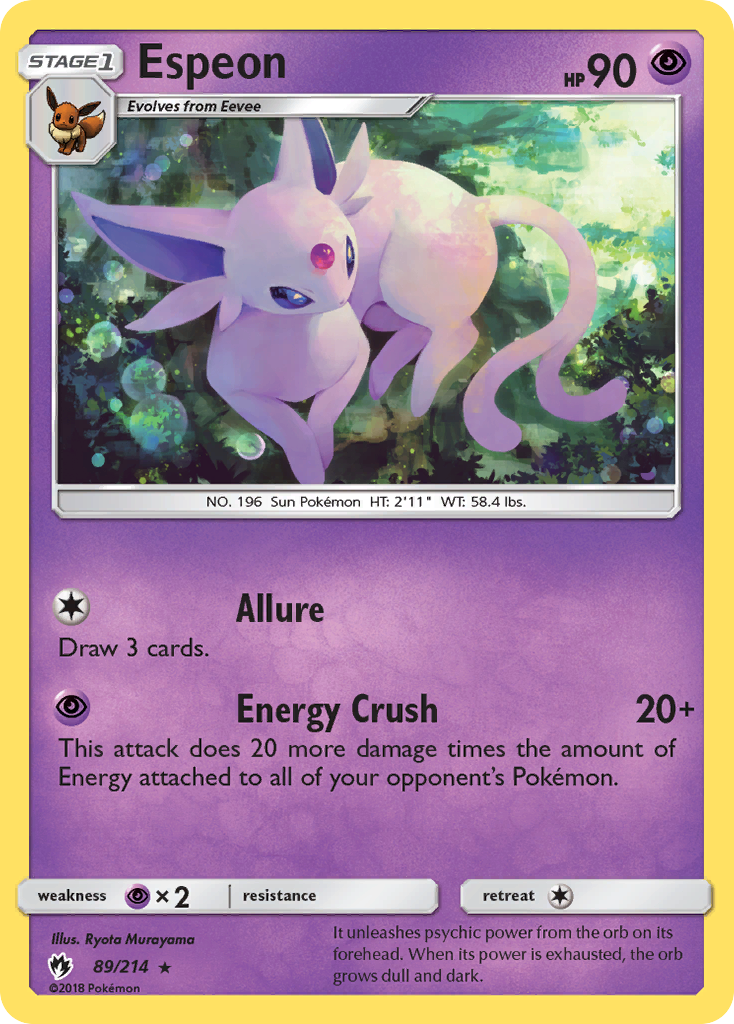 Espeon (89/214) [Sun & Moon: Lost Thunder] | Cracking-Singles