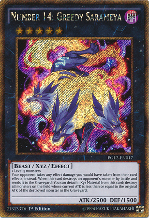 Number 14: Greedy Sarameya [PGL2-EN017] Gold Secret Rare | Cracking-Singles