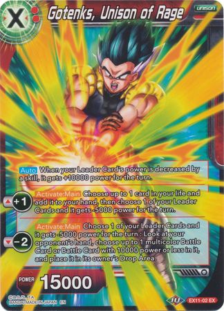 Gotenks, Unison of Rage [EX11-02] | Cracking-Singles