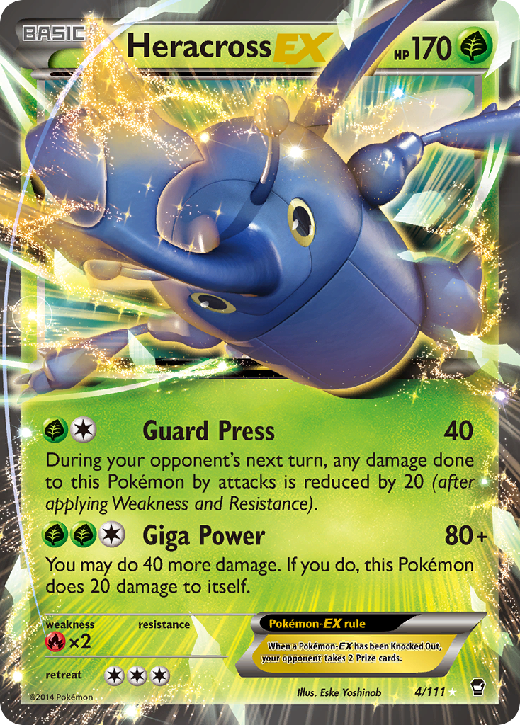 Heracross EX (4/111) [XY: Furious Fists] | Cracking-Singles