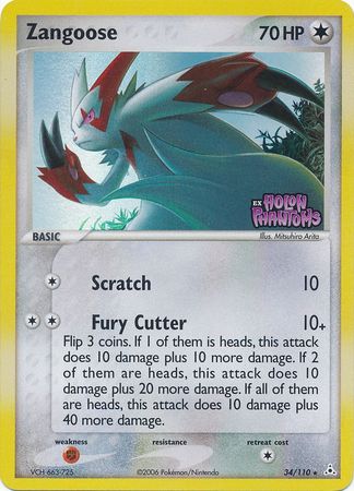 Zangoose (34/110) (Stamped) [EX: Holon Phantoms] | Cracking-Singles