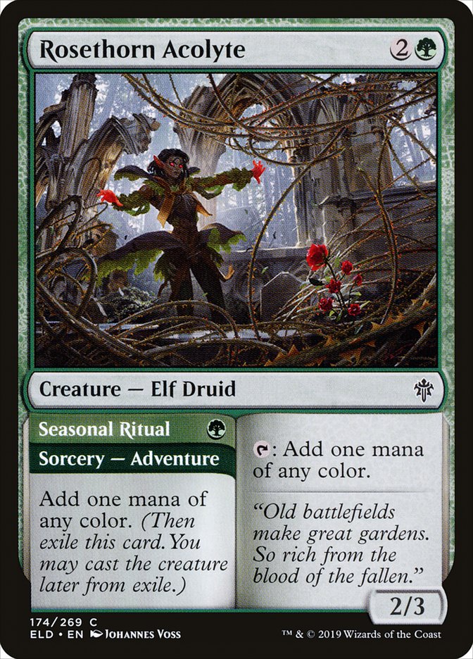 Rosethorn Acolyte // Seasonal Ritual [Throne of Eldraine] | Cracking-Singles