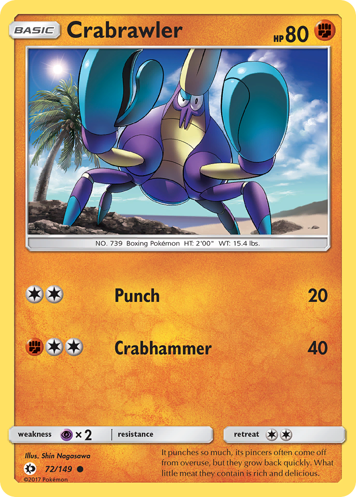 Crabrawler (72/149) [Sun & Moon: Base Set] | Cracking-Singles