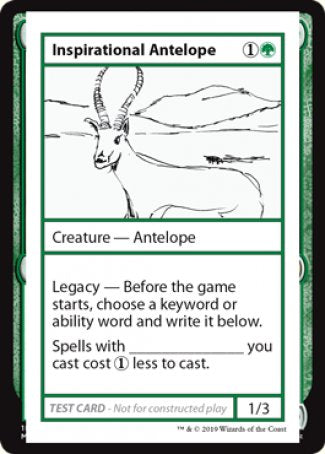 Inspirational Antelope (2021 Edition) [Mystery Booster Playtest Cards] | Cracking-Singles