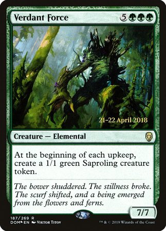 Verdant Force [Dominaria Promos] | Cracking-Singles