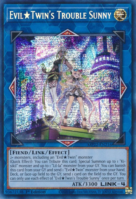 Evil★Twins Trouble Sunny [MP22-EN216] Prismatic Secret Rare | Cracking-Singles