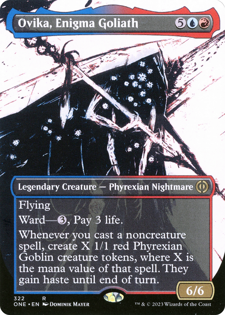 Ovika, Enigma Goliath (Borderless Ichor) [Phyrexia: All Will Be One] | Cracking-Singles