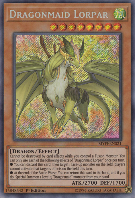 Dragonmaid Lorpar [MYFI-EN021] Secret Rare | Cracking-Singles