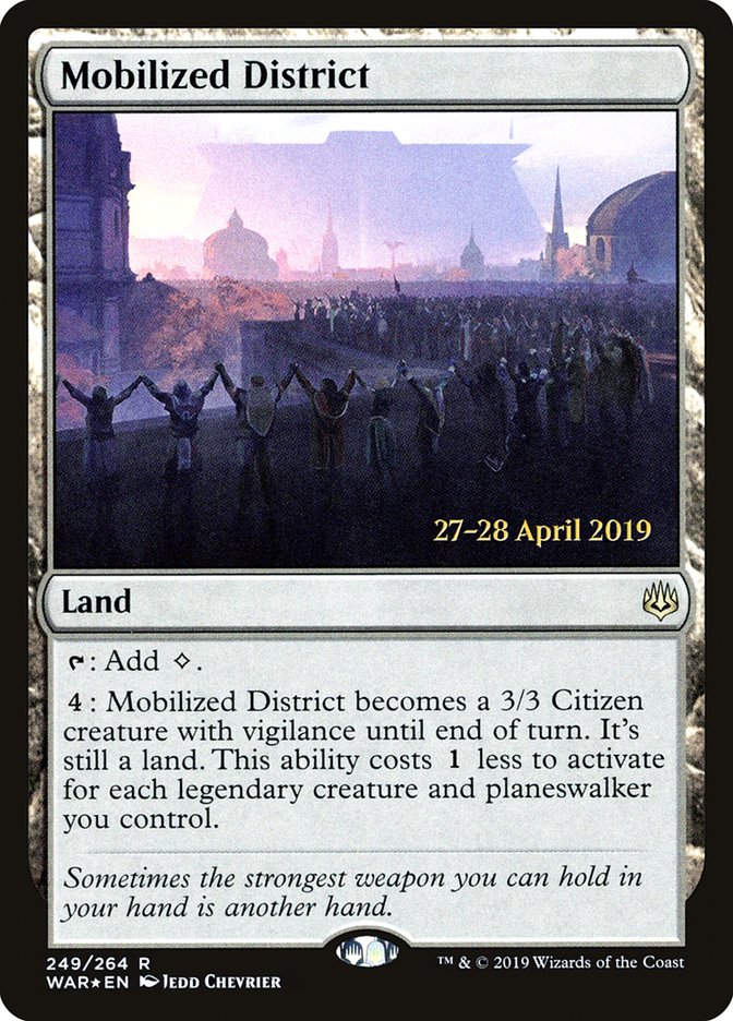 Mobilized District  [War of the Spark Prerelease Promos] | Cracking-Singles