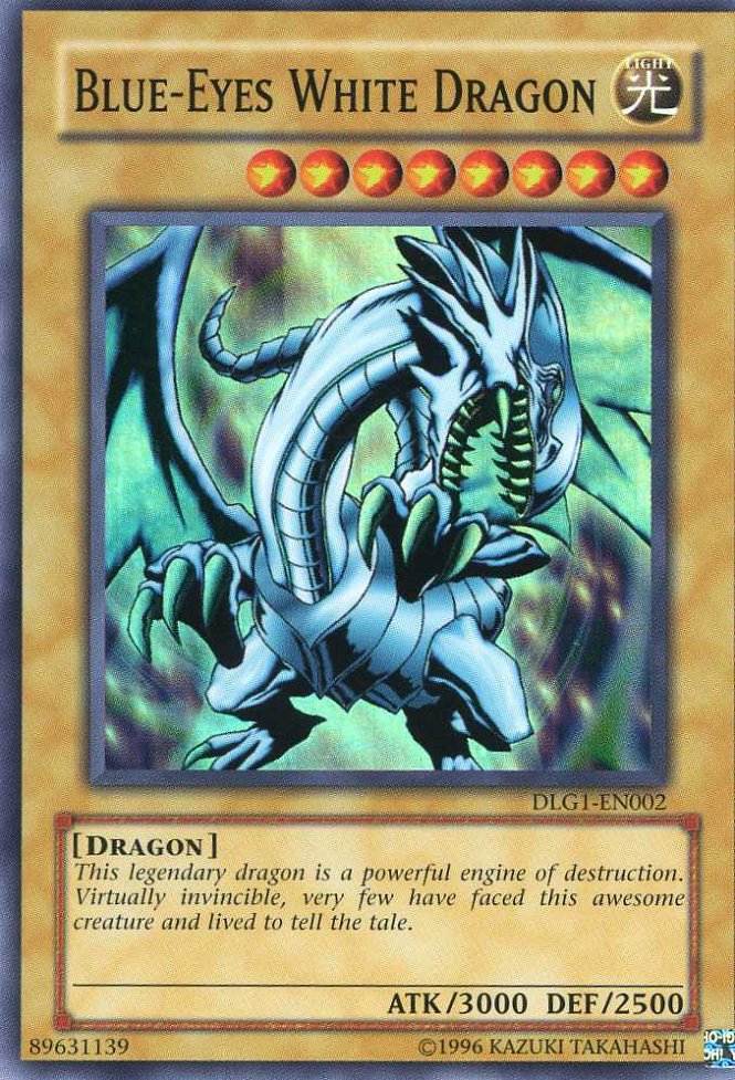 Blue-Eyes White Dragon [DLG1-EN002] Super Rare | Cracking-Singles