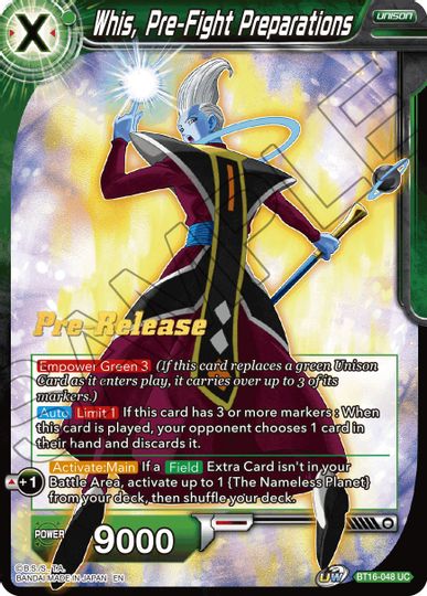 Whis, Pre-Fight Preparations (BT16-048) [Realm of the Gods Prerelease Promos] | Cracking-Singles