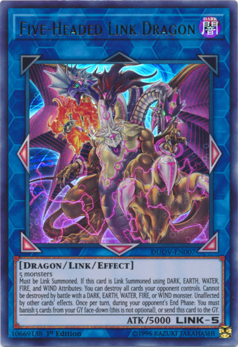 Five-Headed Link Dragon [DUOV-EN007] Ultra Rare | Cracking-Singles