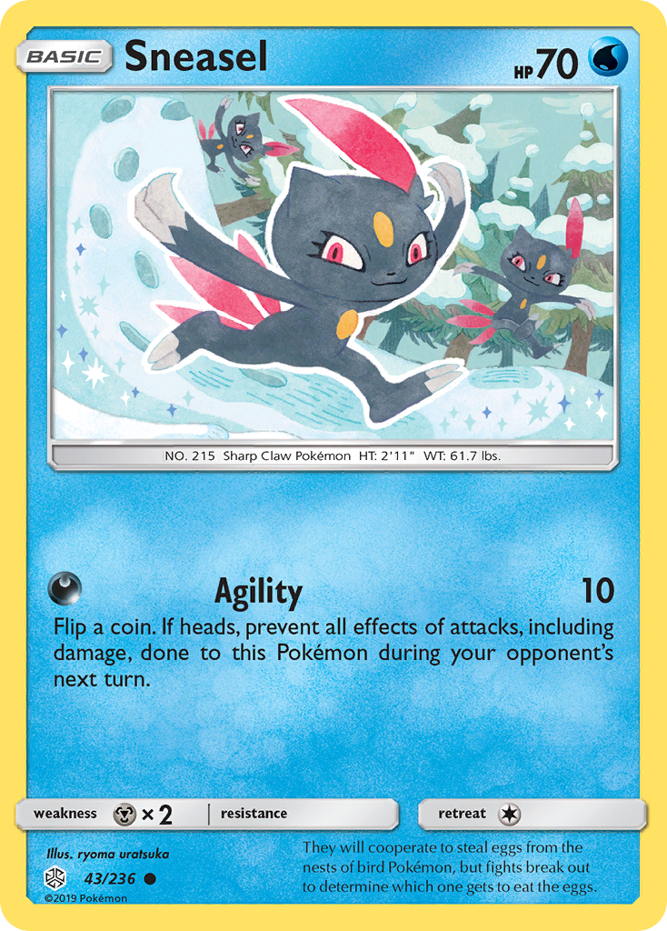 Sneasel (43/236) [Sun & Moon: Cosmic Eclipse] | Cracking-Singles