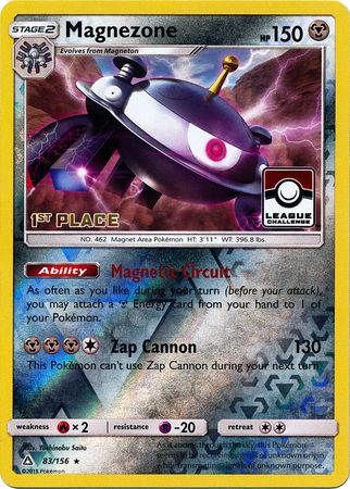 Magnezone (83/156) (League Promo 1st Place) [Sun & Moon: Ultra Prism] | Cracking-Singles