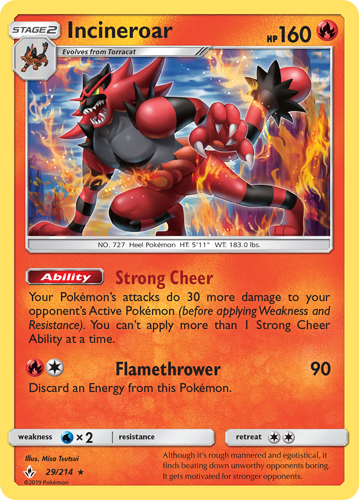 Incineroar (29/214) [Sun & Moon: Unbroken Bonds] | Cracking-Singles