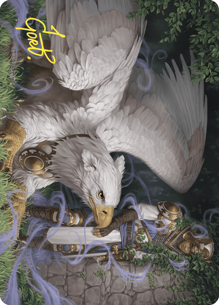 Dutiful Griffin Art Card (Gold-Stamped Signature) [Wilds of Eldraine Art Series] | Cracking-Singles