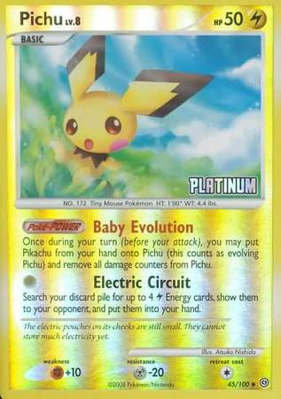 Pichu (45/100) [Burger King Promos: 2009 Collection] | Cracking-Singles