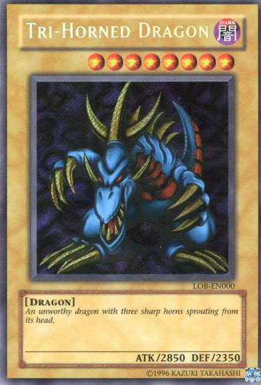 Tri-Horned Dragon [LOB-EN000] Secret Rare | Cracking-Singles