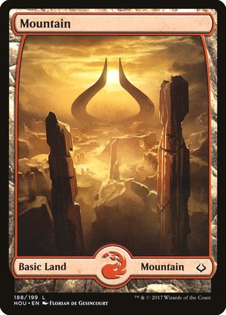 Mountain (188) - Full Art [Hour of Devastation] | Cracking-Singles