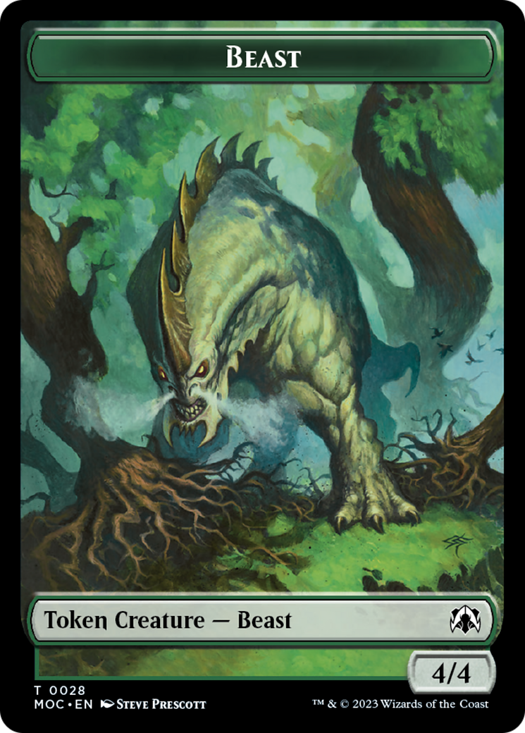 Thopter // Beast Double-Sided Token [March of the Machine Commander Tokens] | Cracking-Singles