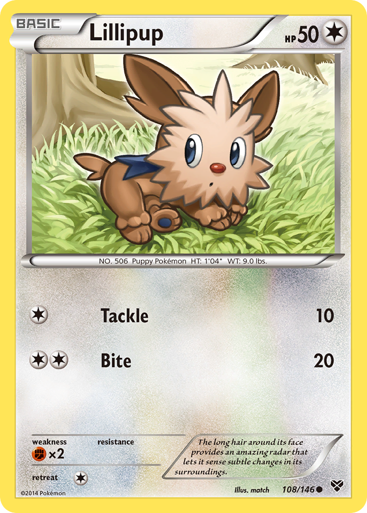 Lillipup (108/146) [XY: Base Set] | Cracking-Singles