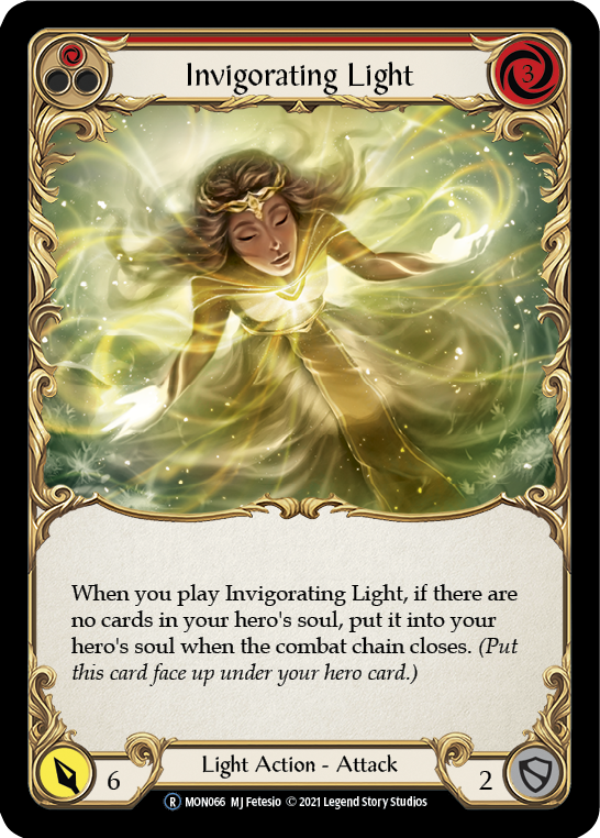 Invigorating Light (Red) (Rainbow Foil) [U-MON066-RF] Unlimited Rainbow Foil | Cracking-Singles