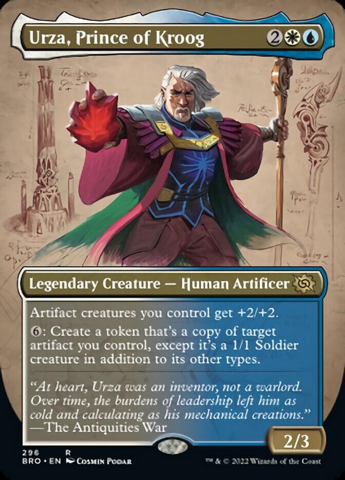 Urza, Prince of Kroog (Borderless Alternate Art) [The Brothers' War] | Cracking-Singles