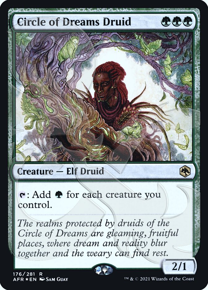 Circle of Dreams Druid (Ampersand Promo) [Dungeons & Dragons: Adventures in the Forgotten Realms Promos] | Cracking-Singles