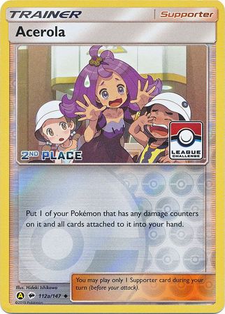 Acerola (112a/147) (League Promo 2nd Place) [Sun & Moon: Burning Shadows] | Cracking-Singles