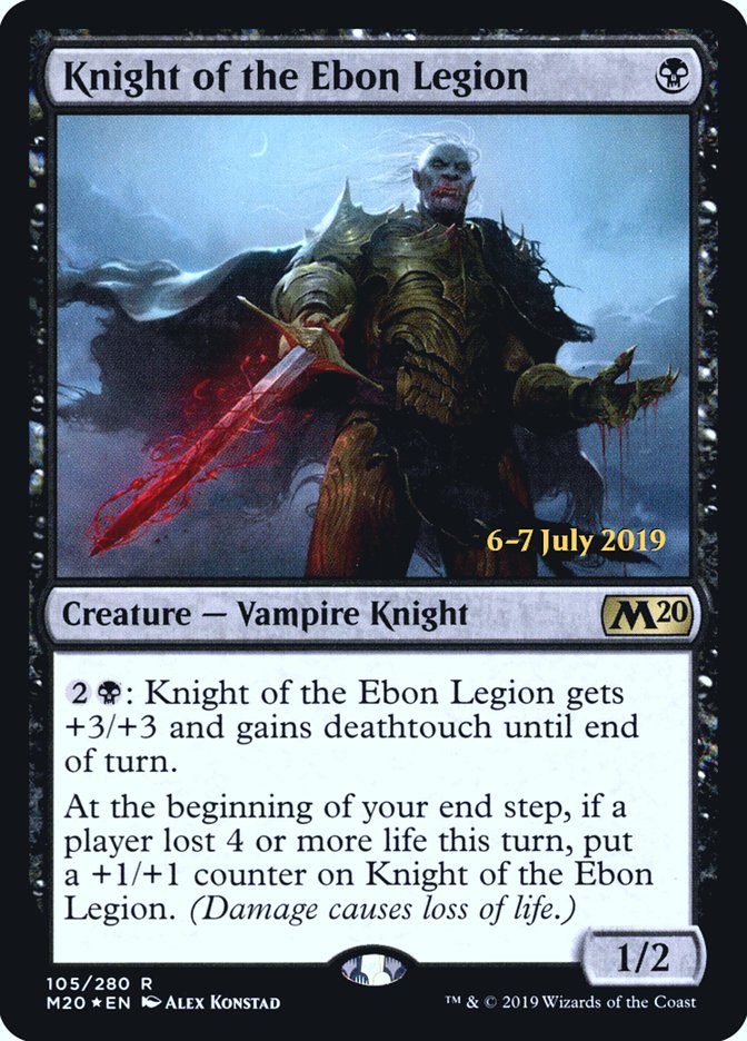 Knight of the Ebon Legion  [Core Set 2020 Prerelease Promos] | Cracking-Singles