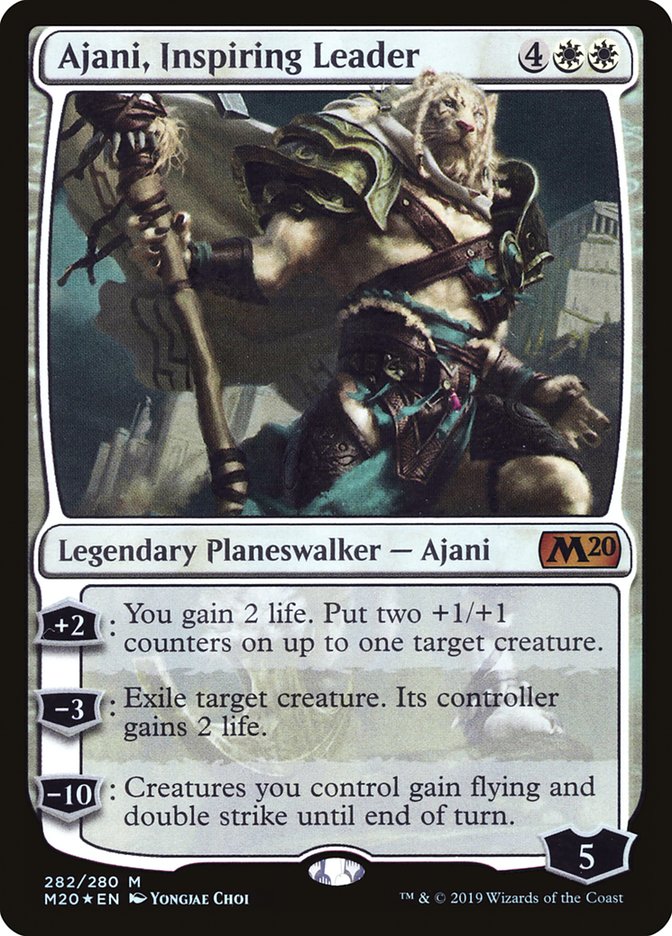 Ajani, Inspiring Leader [Core Set 2020] | Cracking-Singles