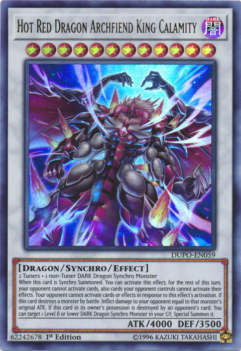 Hot Red Dragon Archfiend King Calamity [DUPO-EN059] Ultra Rare | Cracking-Singles